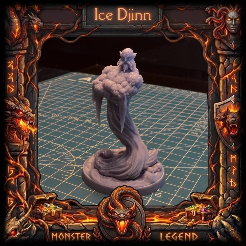 Ice Djinn, 32mm scale, HD Resin, DnD Wargames, Unpainted