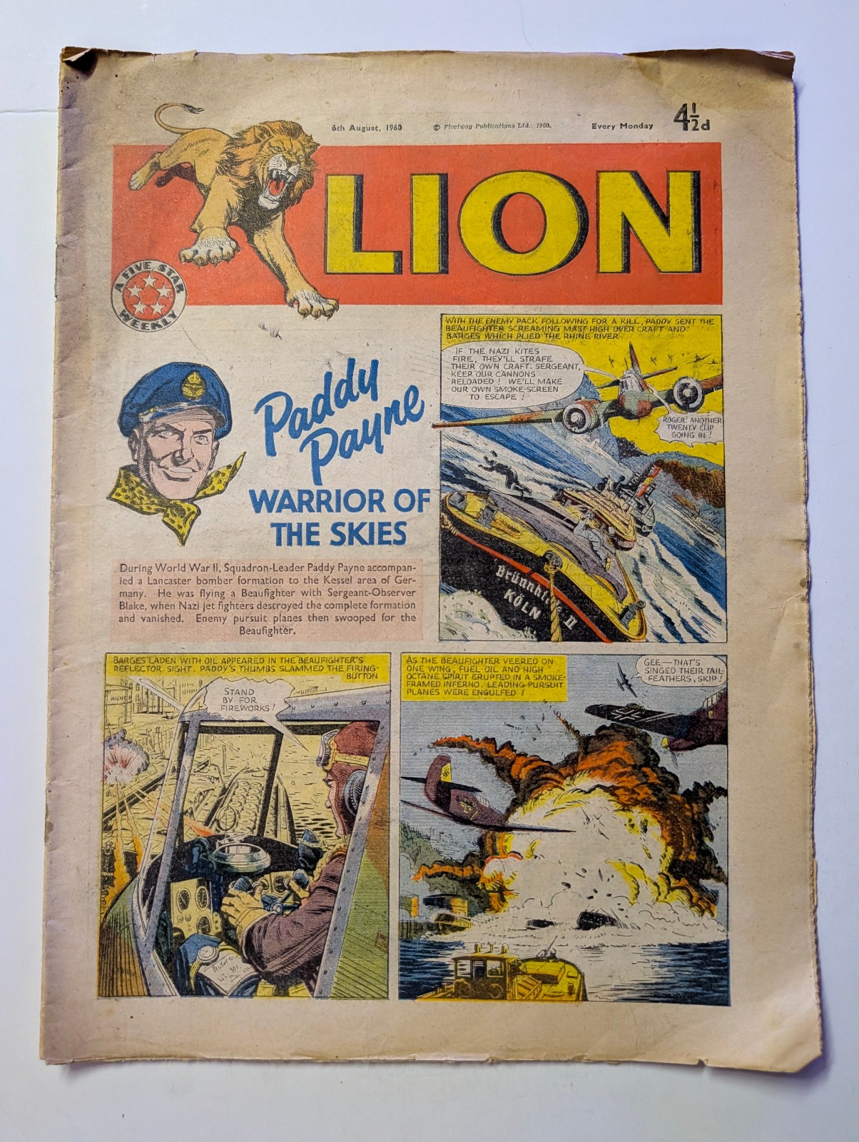 Lion Comic, 6th August 1960, Amalgamated Press/Fleetway Publishing