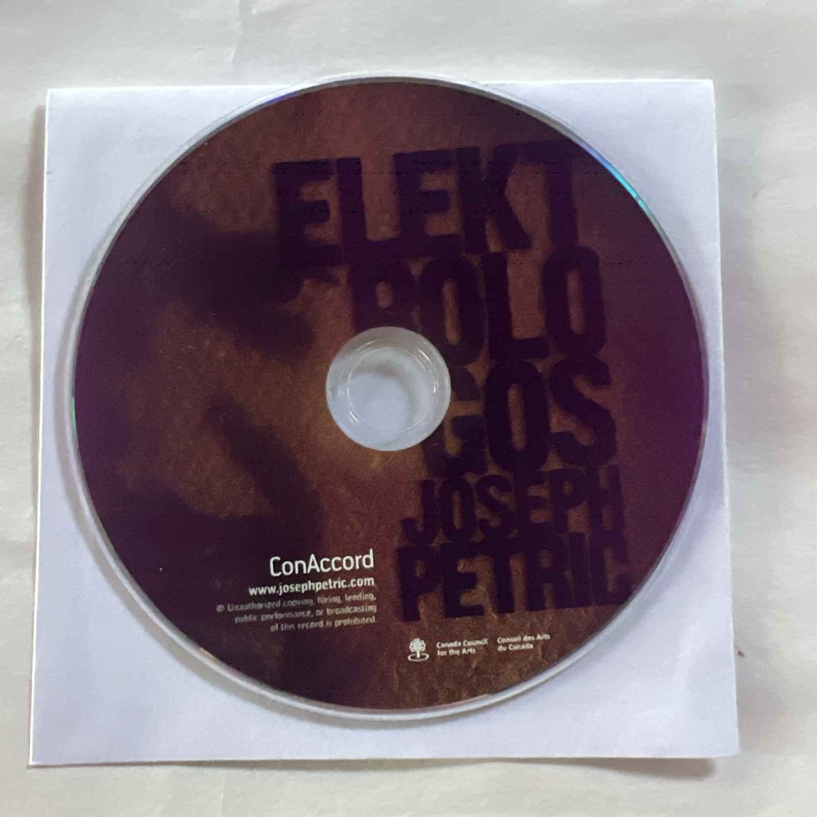 Elekt Rolo Gos Joseph Petric CD Disk Only