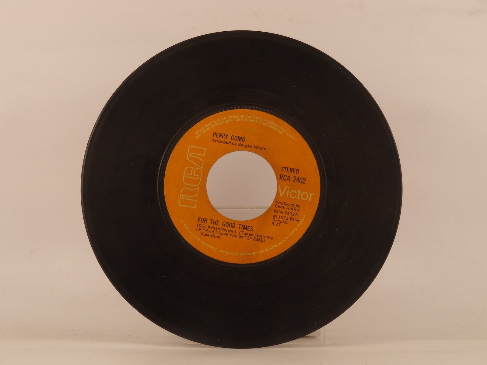 COMO,PERRY FOR THE GOOD TIMES (1) (137) 7" RCA