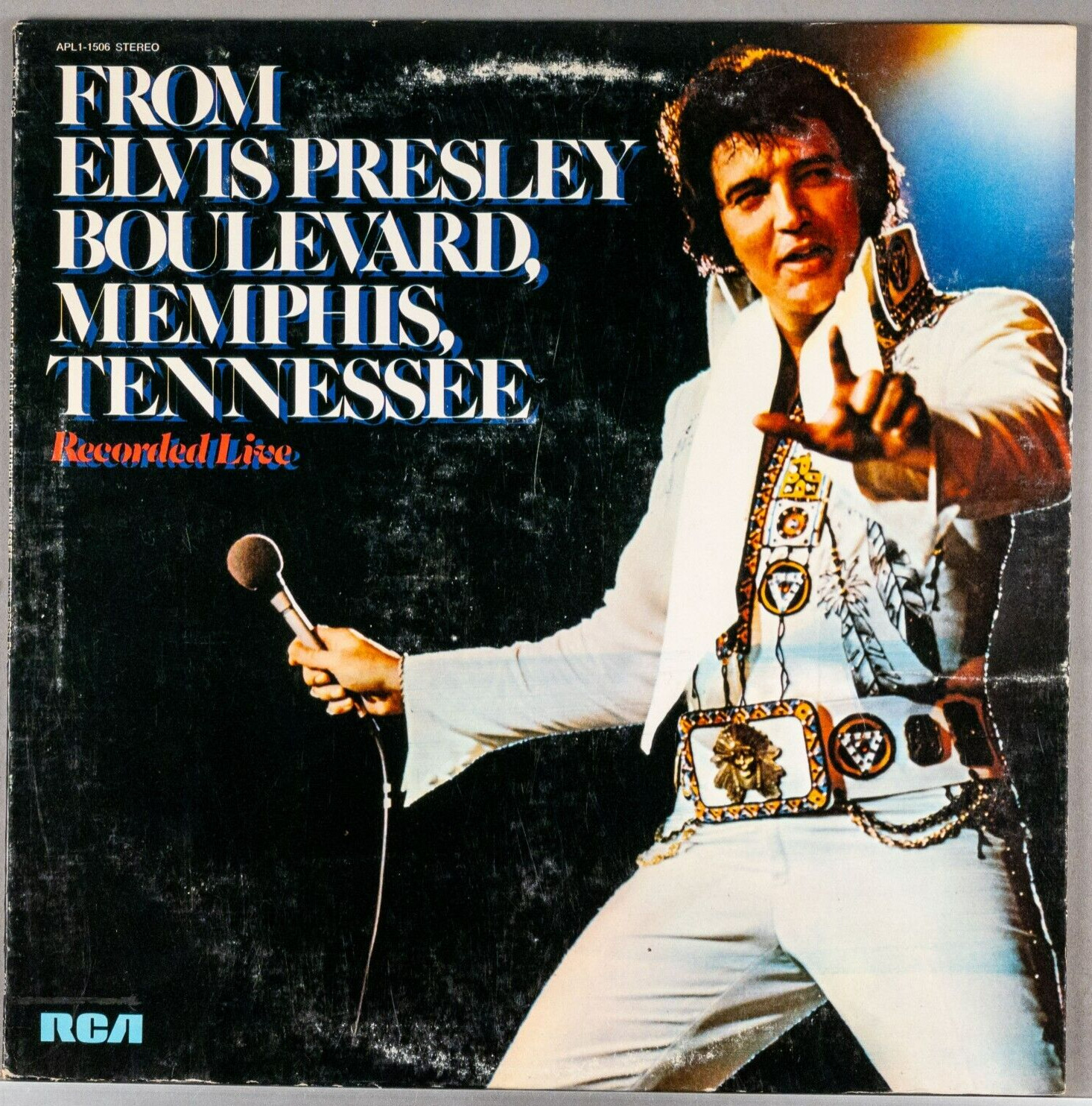 From ELVIS PRESLEY Boulevard Memphis, Tennessee Recorded Live 1976 LP : VG+/VG