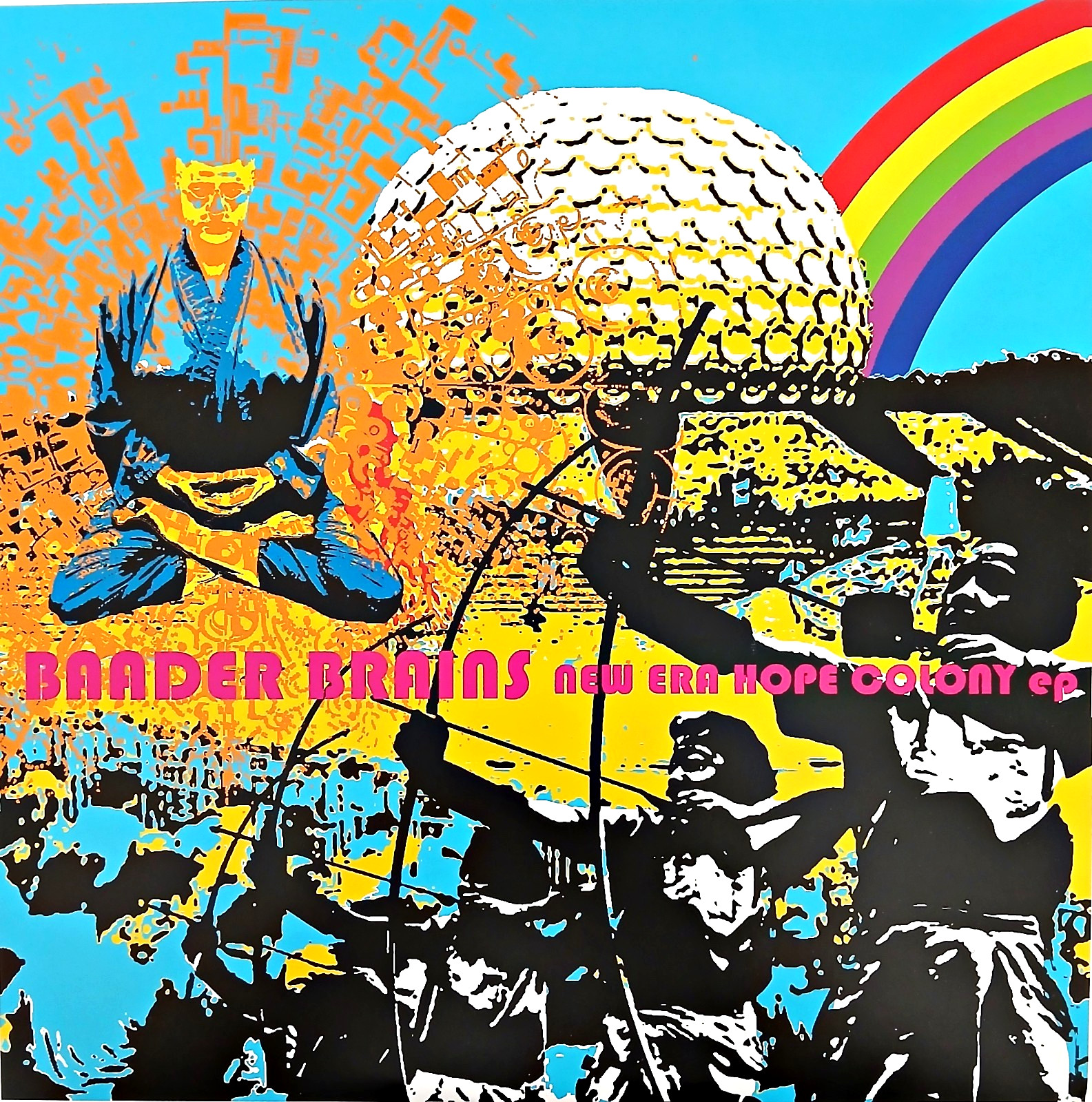 Baader Brains - New Era Hope Colony - 2012 Blue Vinyl (poster) - Hardcore RARE