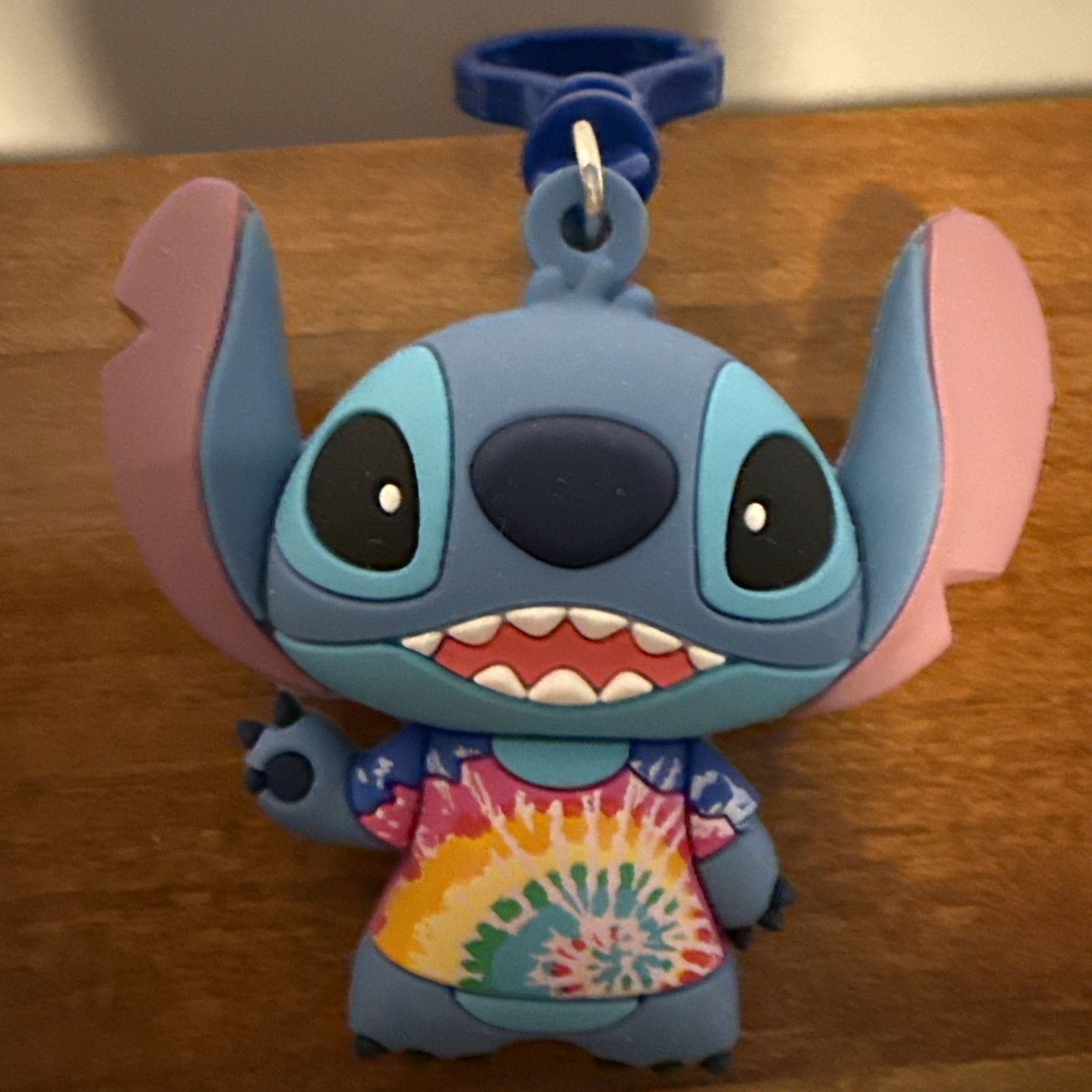 MONOGRAM DISNEY STITCH Figure Bag Clip 2.5” Tie Dye Shirt