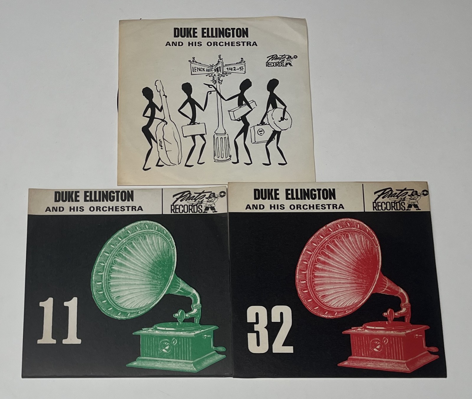 DUKE ELLINGTON & HIS ORCHESTRA - Lot of 3 Swedish 7" 45rpm EPs - Pirate Records