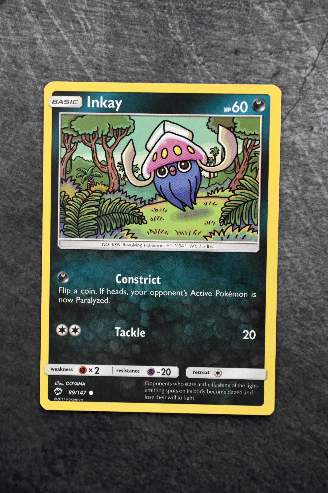 Pokemon TCG - Inkay 89/147 - Burning Shadows - Common