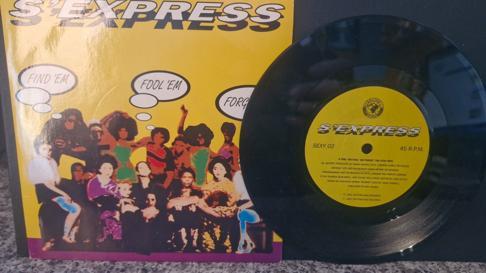 S'Express – Find 'Em, Fool 'Em, Forget 'Em (SEXY02) 1991 (7" Single)