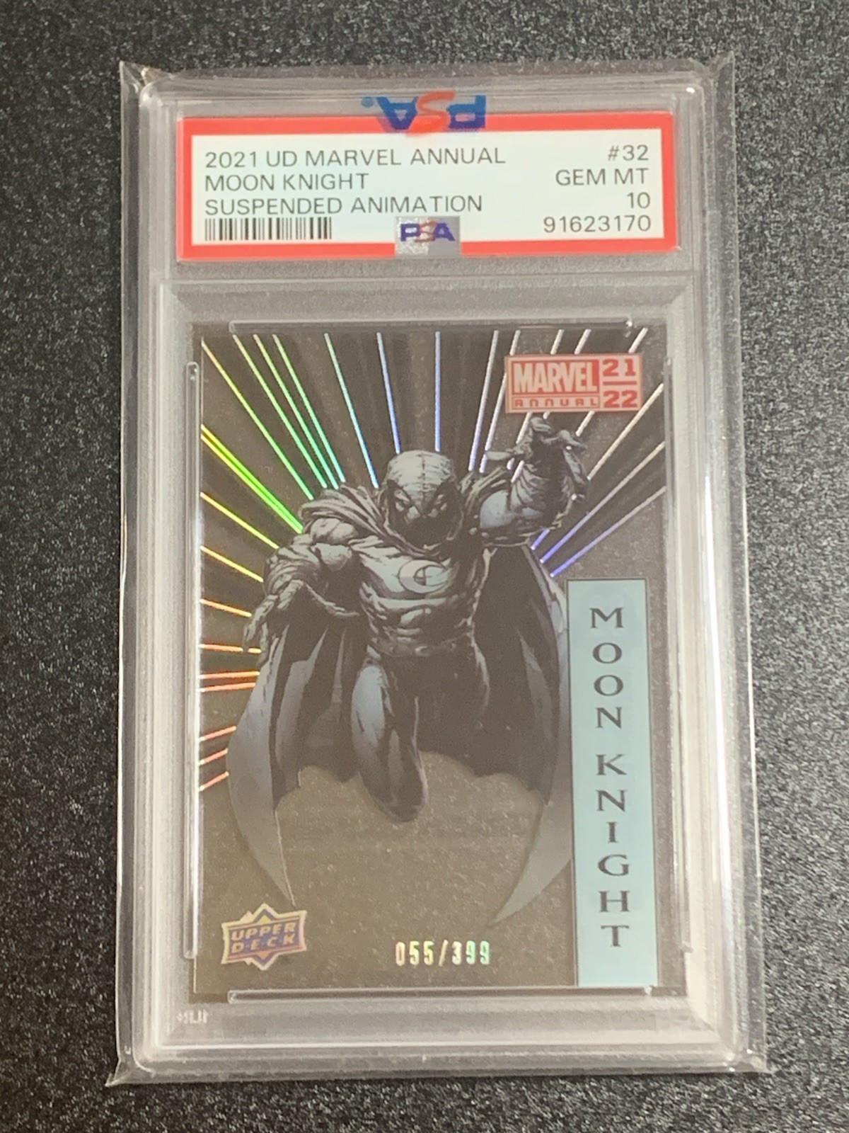 2021 Marvel Annual #32 🔥 Moon Knight Animazione Sospesa PSA 10 #/399 🔥