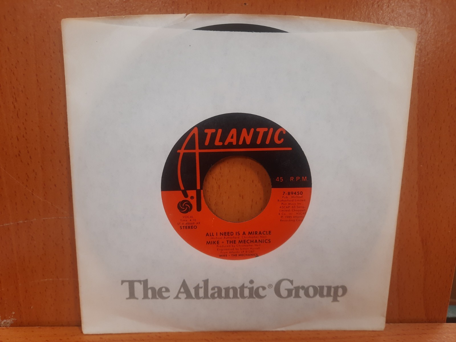 45 / Mike + The Mechanics / 1986 / All I Need Is A Miracle / You Are The One