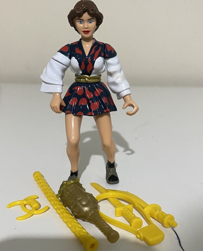 Vintage Playmates TMNT Movie III aprile sciolto figura completa scettro Katana