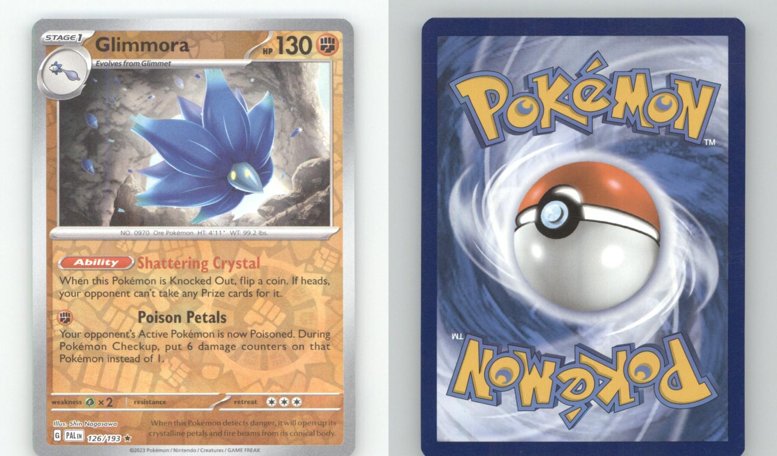 Glimmora 126/193 Raro Paldea Evoluto Pokemon Reverse Holo Near Mint