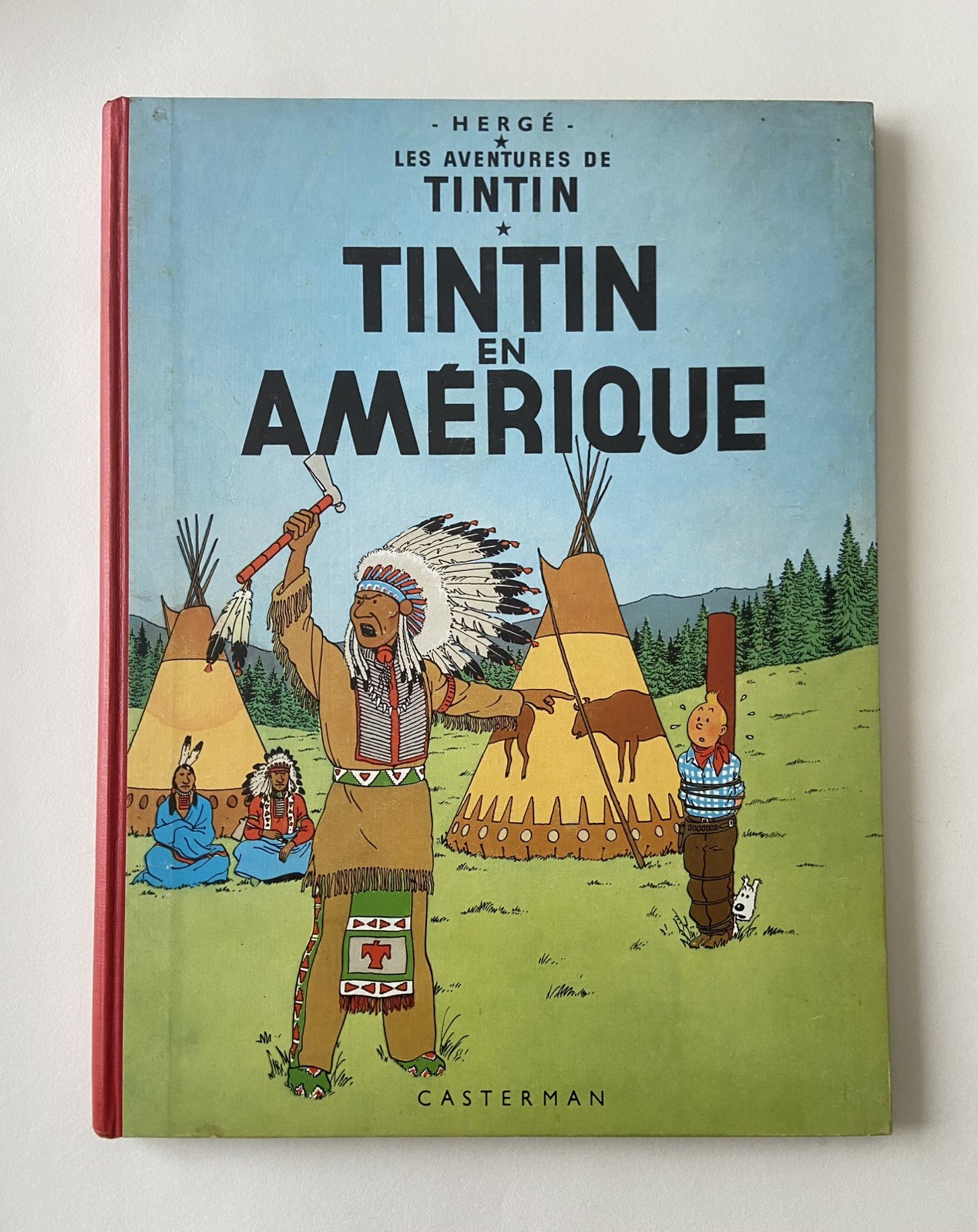 Tintin en Amérique Hergé Casterman 1960 B29 dos rouge très bel état