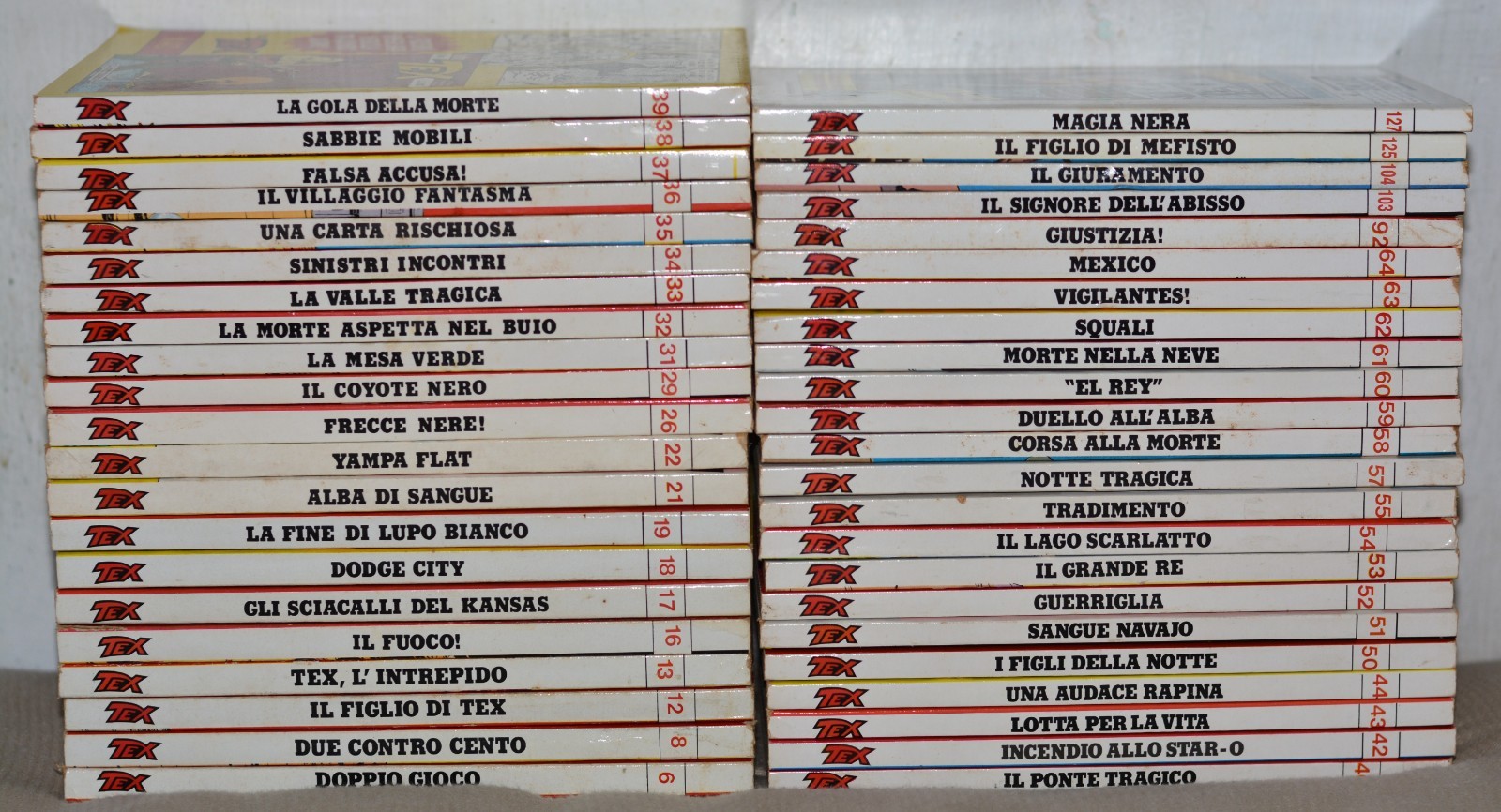 TUTTOTEX BLOCCO 44 NUMERI IN OTTIME CONDIZIONI (ANCHE NR SINGOLI)