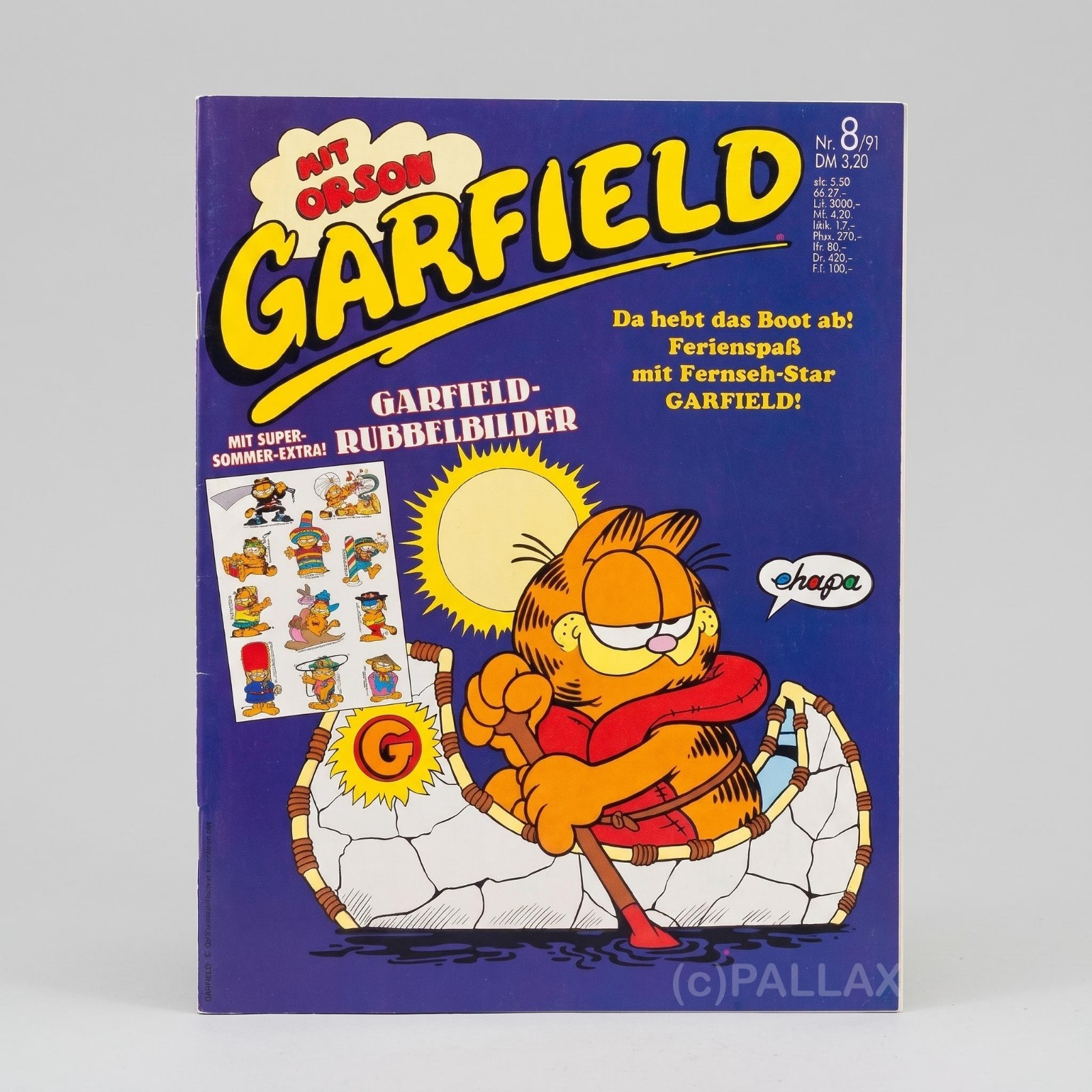 FUMETTO GARFIELD N. 8/91 CON POSTER / EHAPA 1991