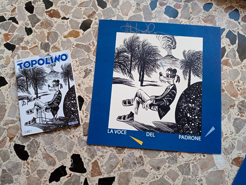 Topolino n. 3627 Variant special Etna comics e Stampa tutto firmato da Alessandro Pastrovicchio