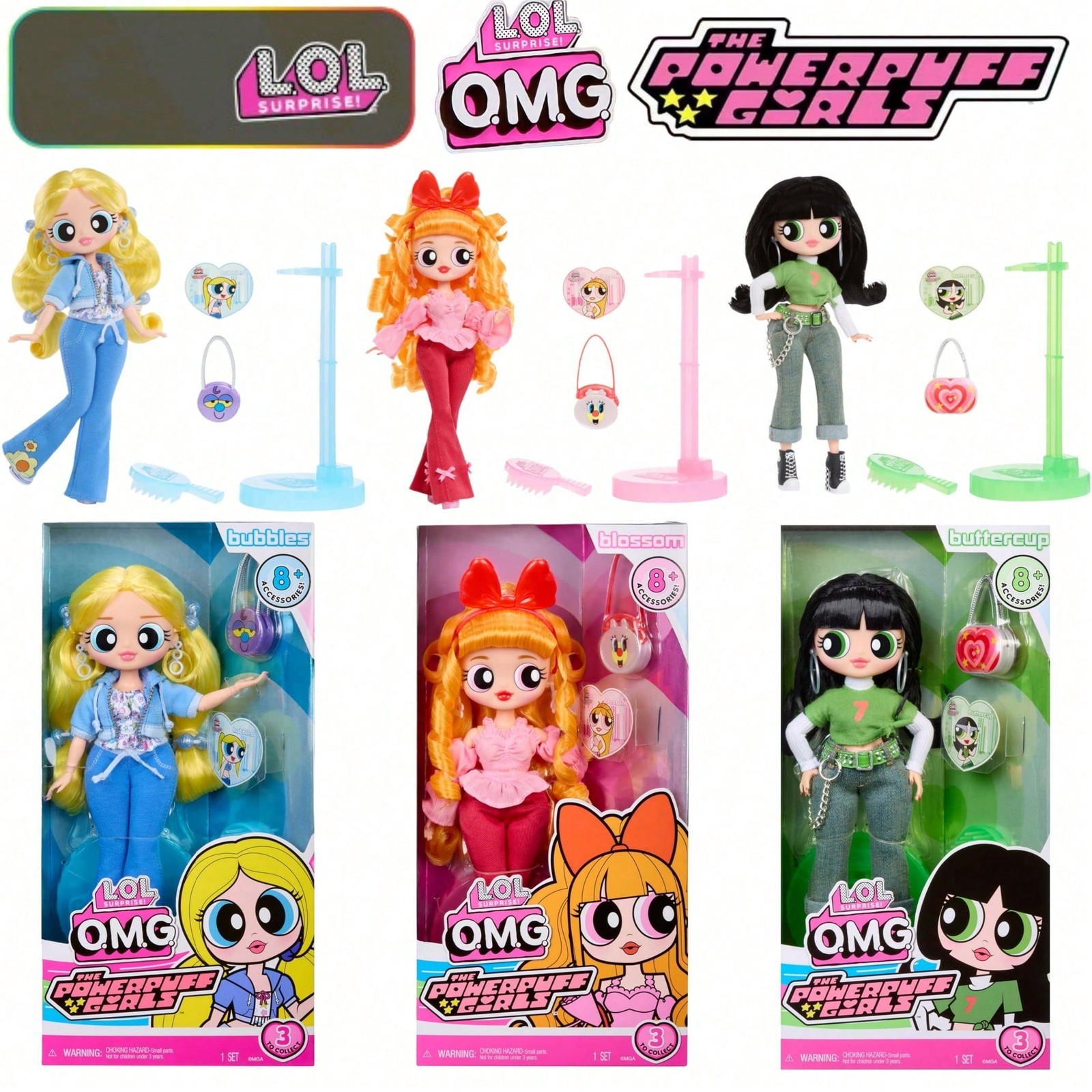 Modellino bambola LOL Surprise OMG Sisters Fashion The Powerpuff Girls 10 pollici 