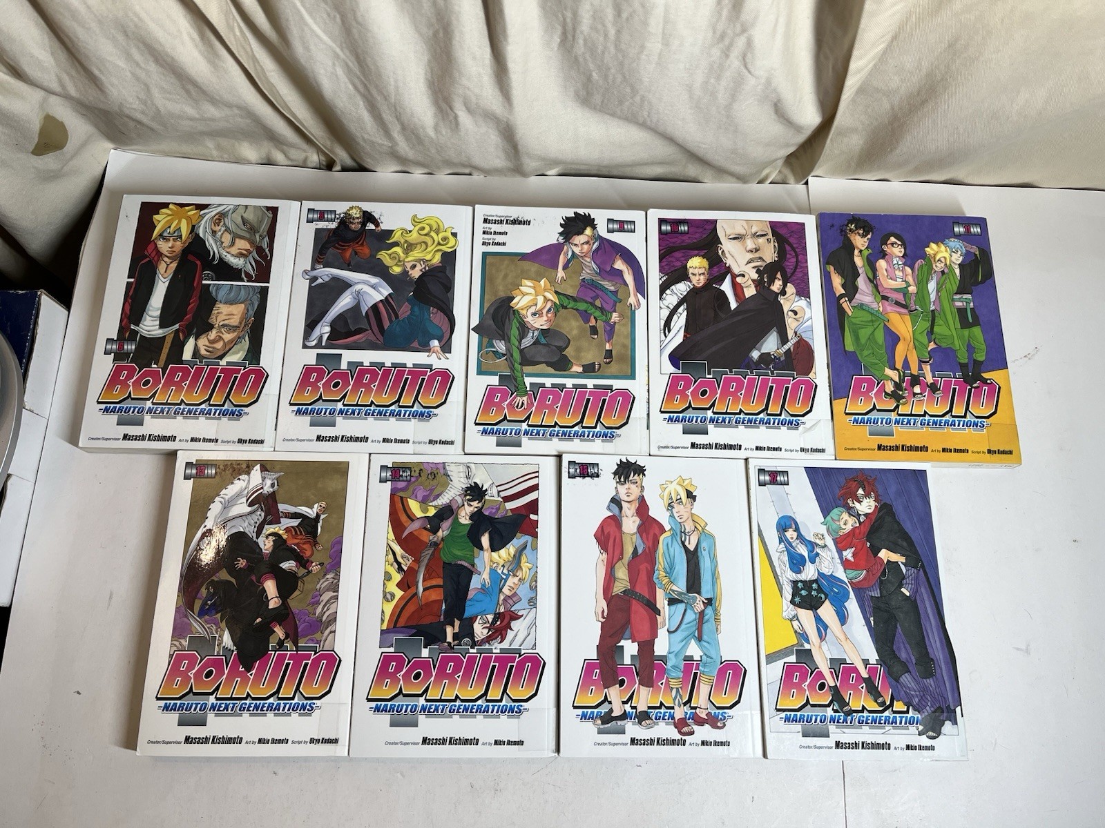 Boruto: Naruto Next Generations Manga lotto di 9 vol misti ex biblioteca inglese