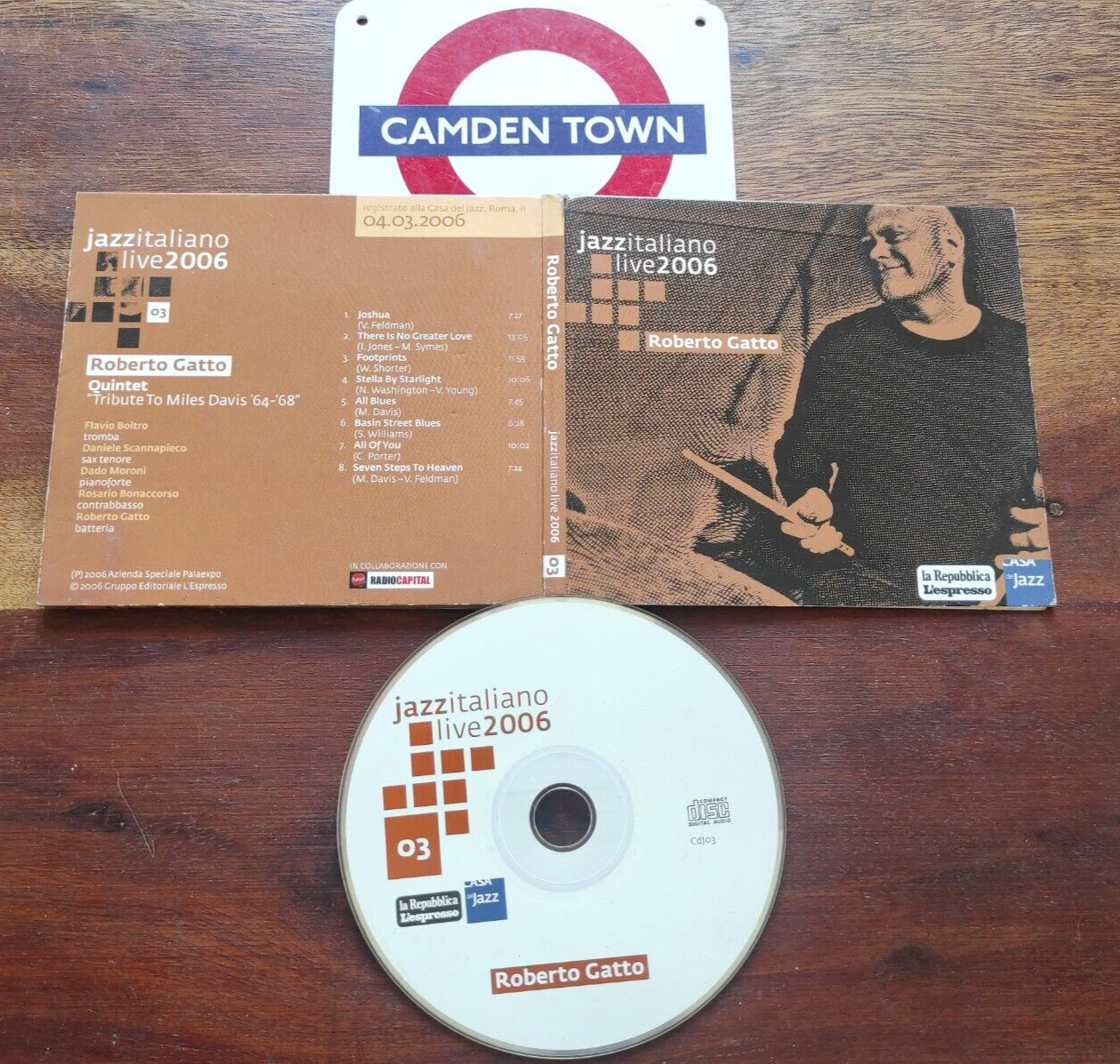 Roberto Gatto / Flavio Boltro - Casa Del Jazz Italiano Live 2006 Cd Originale B