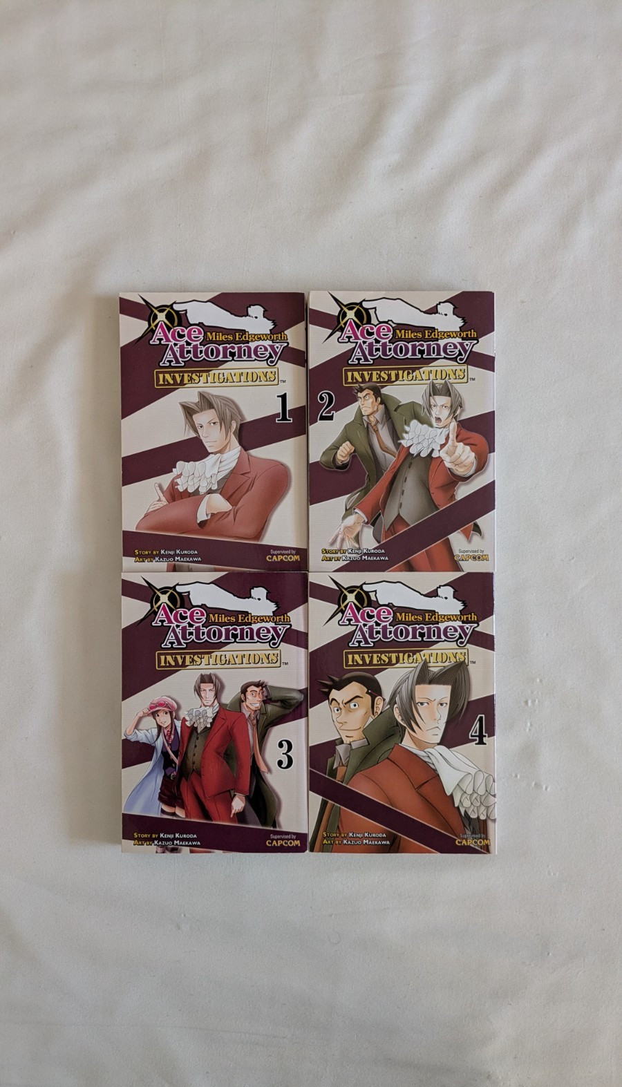 Miles Edgeworth Ace Attorney Investigations Vol 1-4 Complete English Manga Set