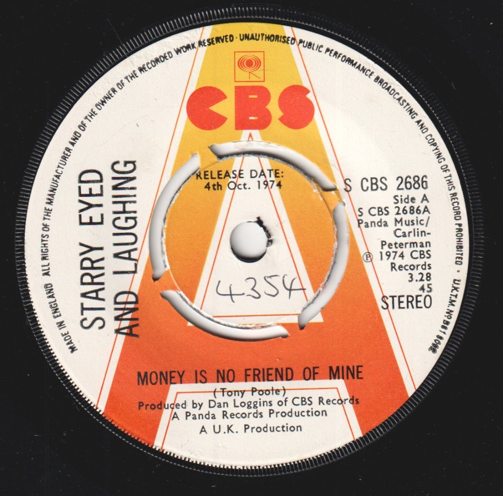 Starry Eyed E Ridendo I Soldi Non Sono Amici Miei 7" Vinyl UK CBS 1974 Promo