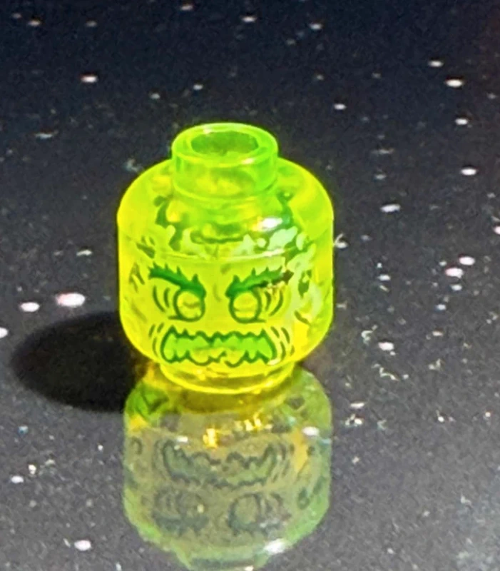 Tête de Fantôme Extraterrestre LEGO - Vert Néon Transparent (3626cpb2449)