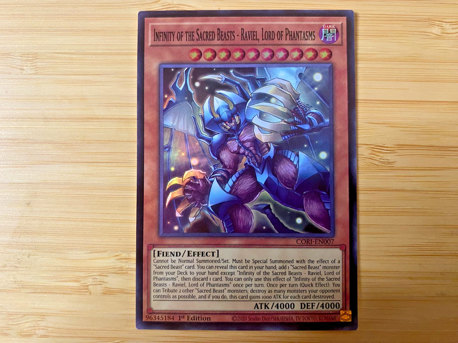 Infinity of the Sacred Beasts - Raviel, Lord of Phantasms CORI-EN007