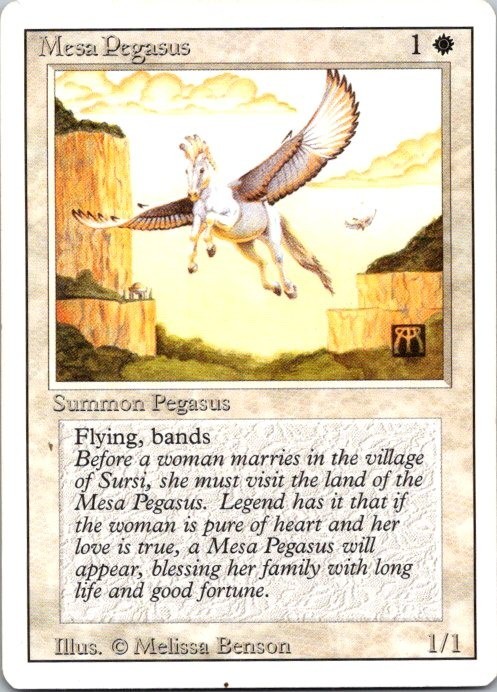  MTG Magic The Gathering Mesa Pegasus Revised See Scan