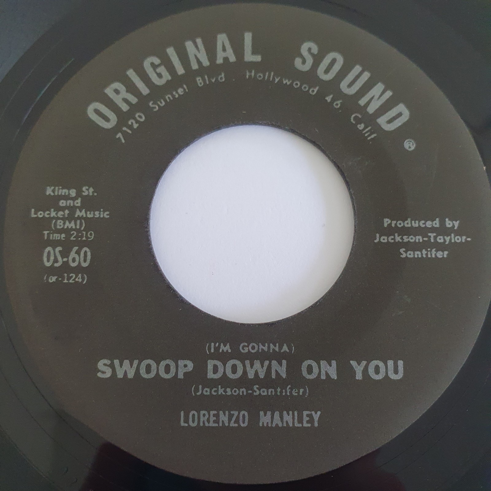 Lorenzo Manley Swoop Down On You Northern Soul Record Original