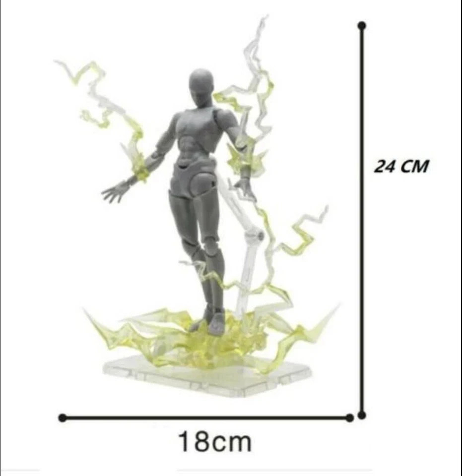 1/12 Lightning Effect Yellow Action Figure Accessory Display Collectible