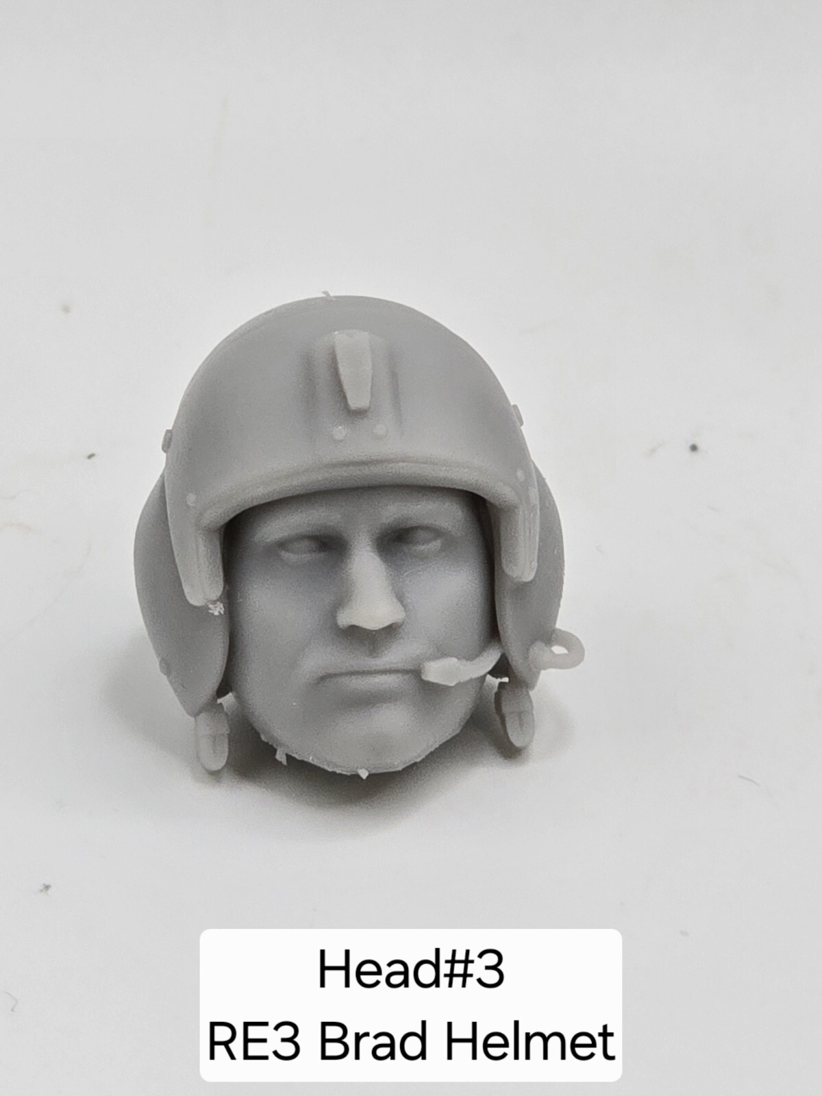 3d Printed RE3 BRAD VICKERS HEAD#3 6" 1:12 Classified/Legends SCALE 