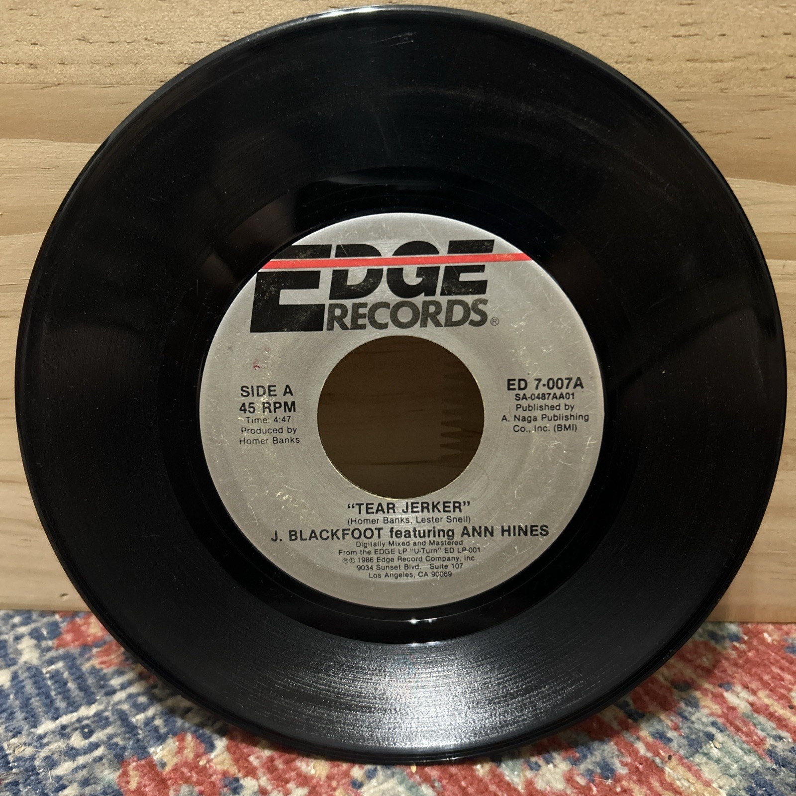 J Blackfoot Tear Jerker/ Taxi 1987 RnB 45 Rpm Vinyl Record