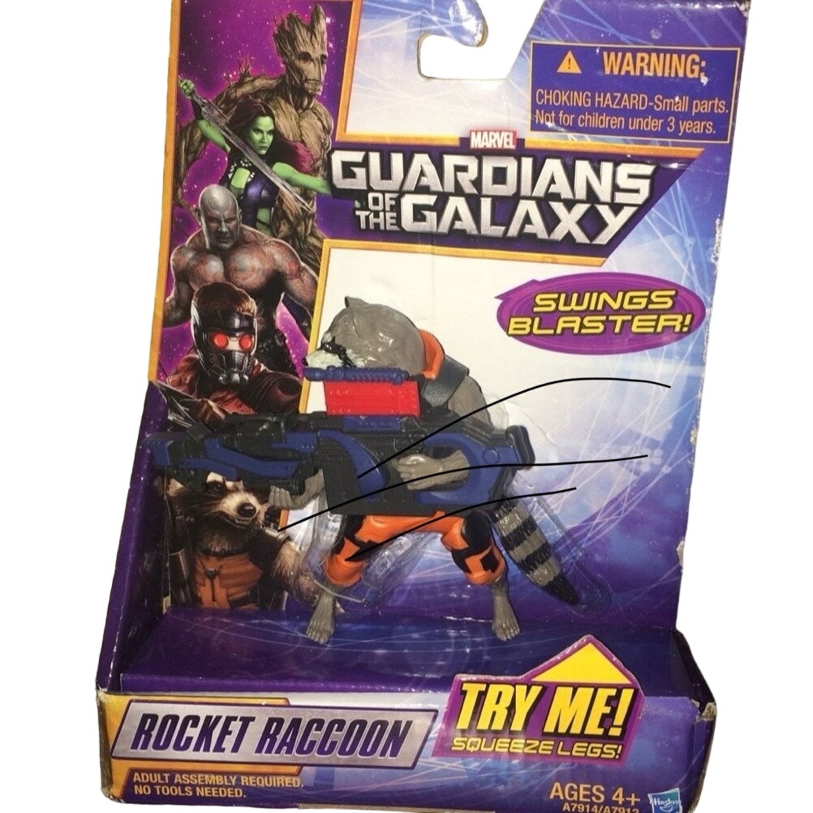 Marvel Guardians of The Galaxy Galactic Battlers Rocket Raccoon Action Figure