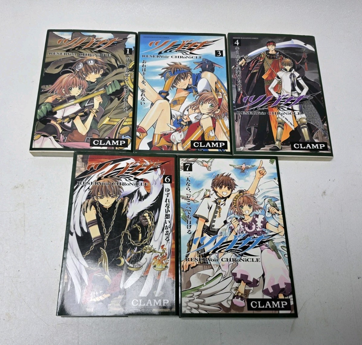 Tsubasa: Reservoir Chronicle Vols. 1 3 4 6 7 MORSETTO manga giapponese copertina morbida