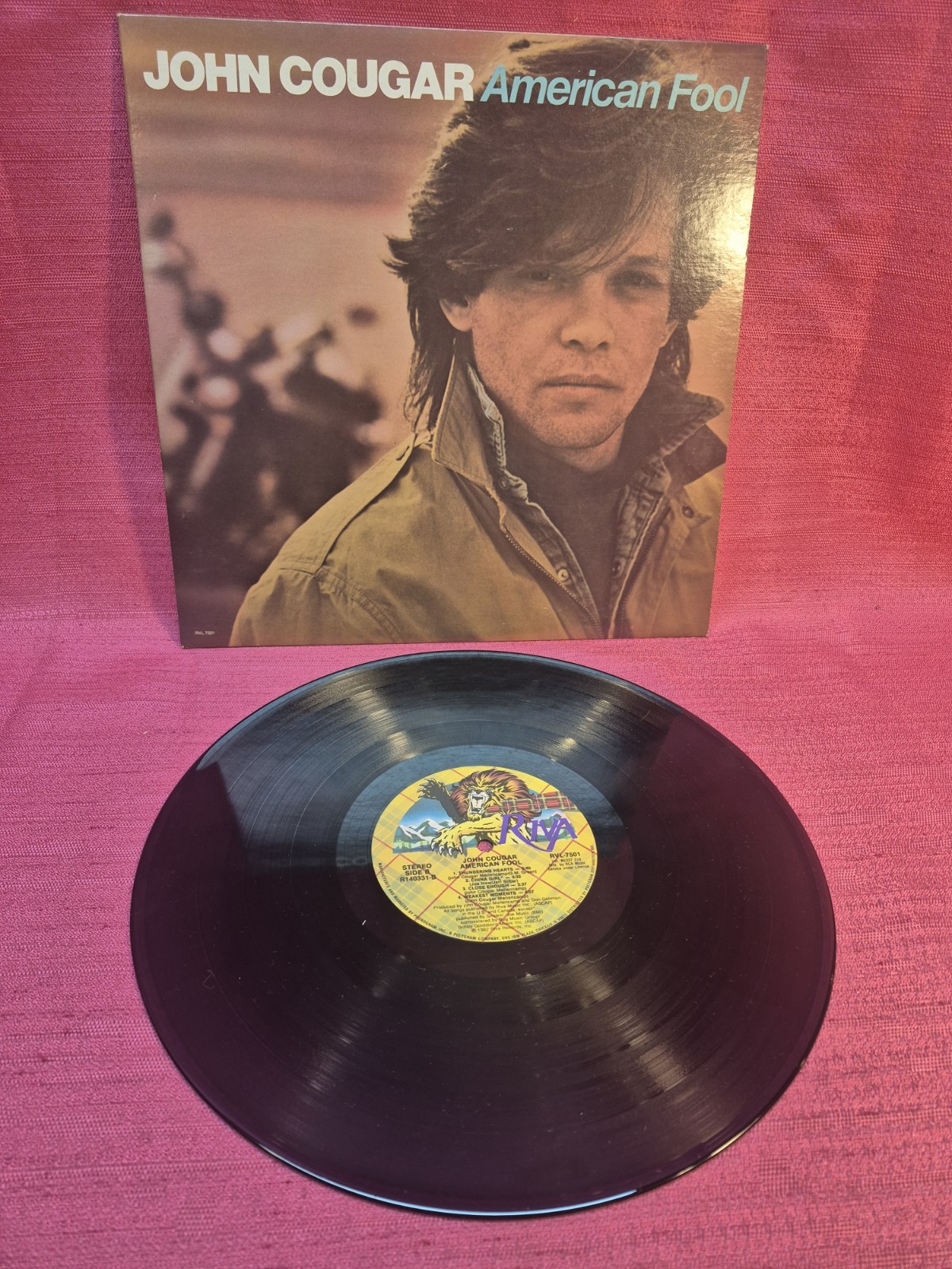 John Cougar American Fool Vinyl LP Riva RVL 7501 RCA Music Service Jack & Diane