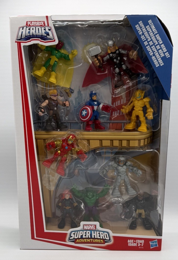 Playskool Heroes Marvel Super Hero Adventures Ultimate Super Hero Set, 10 Pezzi