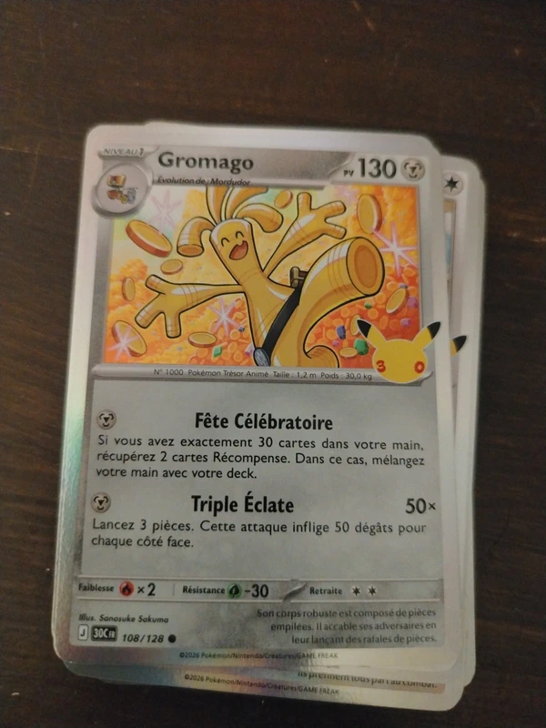Carte pokemon 0,5€ - Gromago 108 /128 30 ans
Série 30 ans 
Envoi rapide et soigné