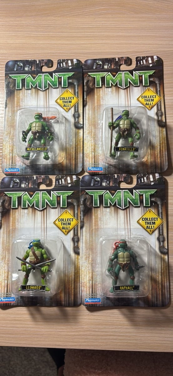 Mini action figure TMNT nuove con scatola - Playmates 2006 - tutte e 4 le tartarughe vintage