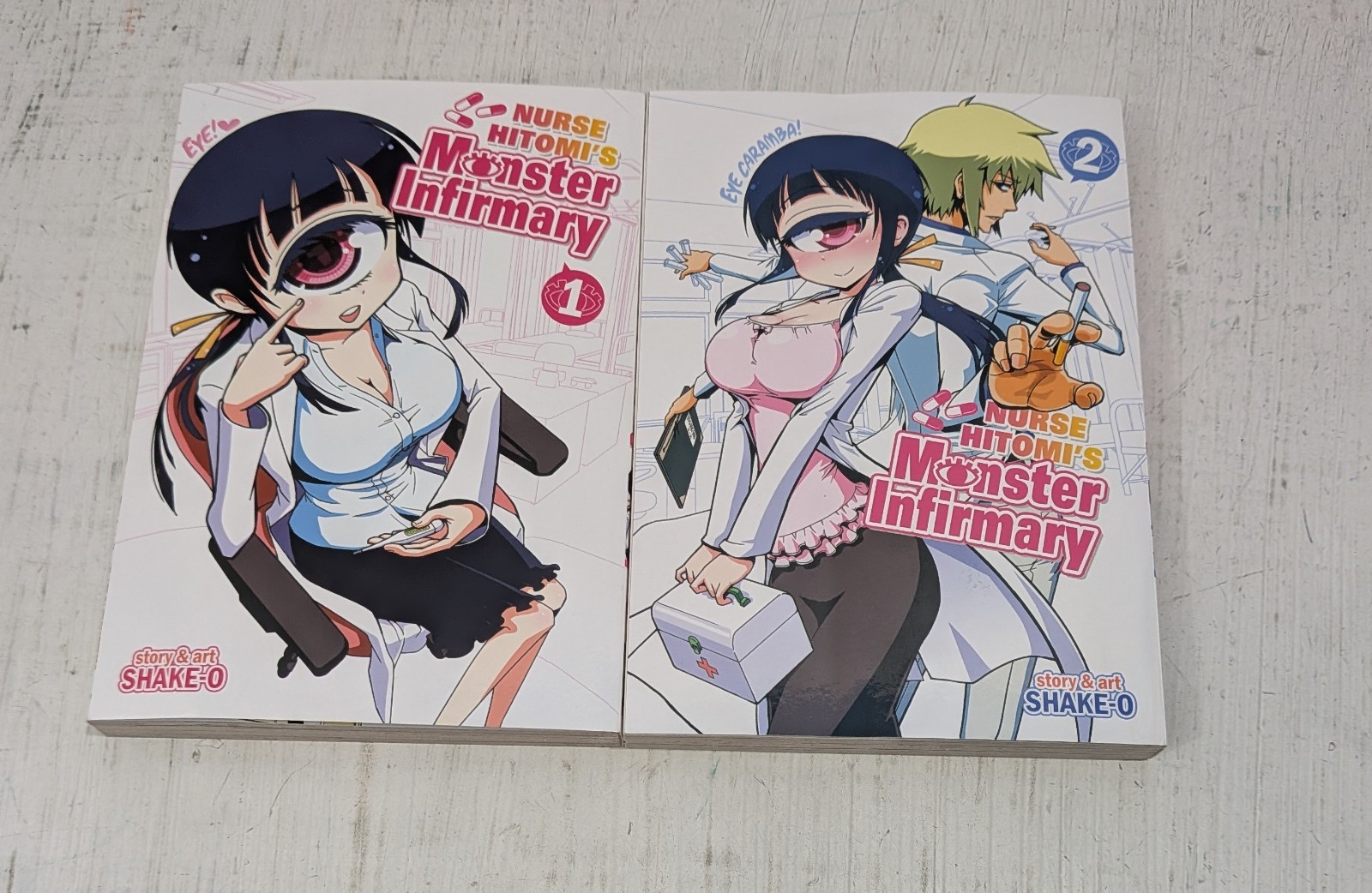 Nurse Hitomi's Monster Infirmary manga volumi 1+2 di Shake-O inglese PAPERBAC