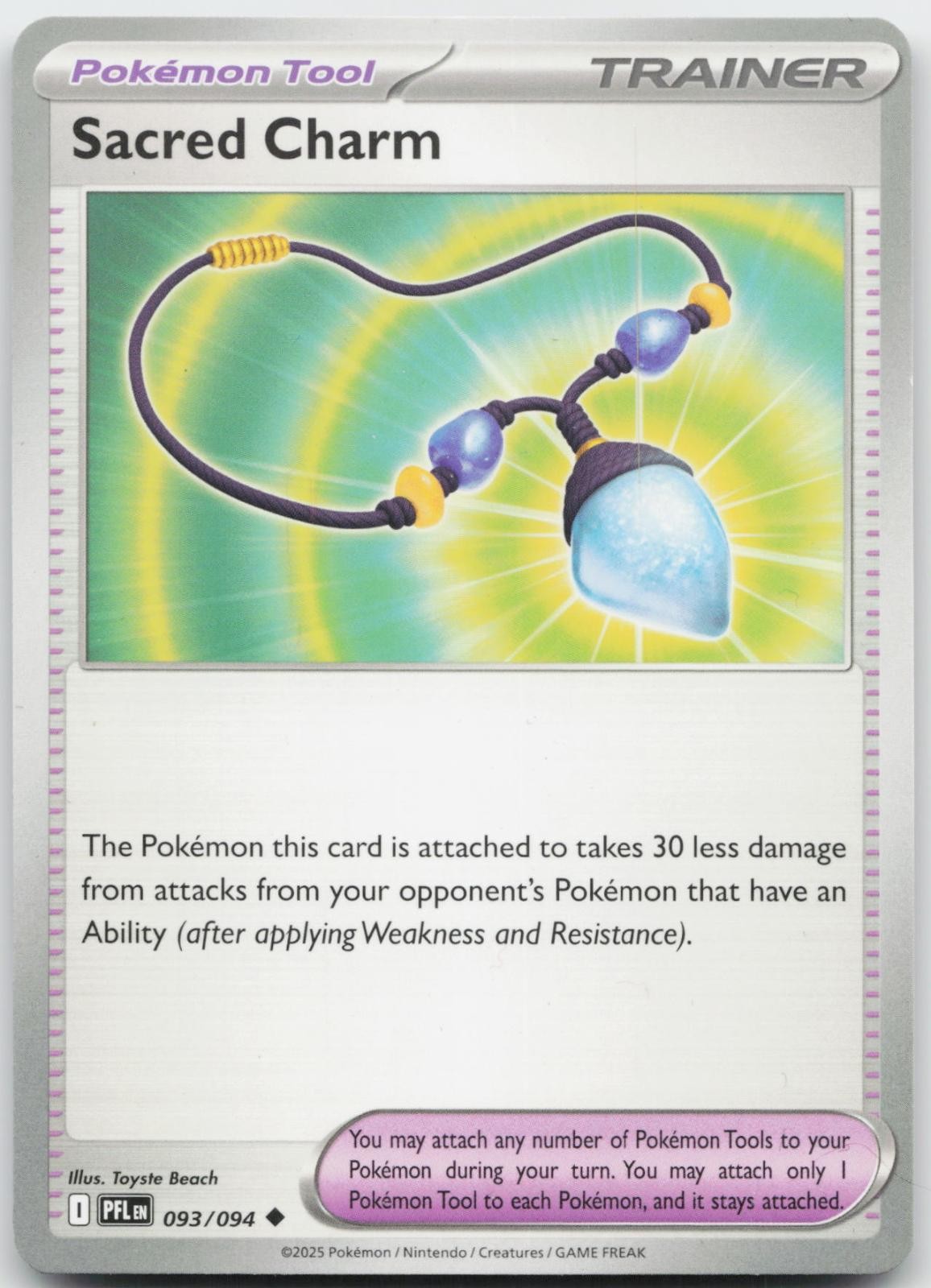 CIONDOLO SACRO 093/094 NON COMUNE FIAMME FANTASMA POKEMON NM