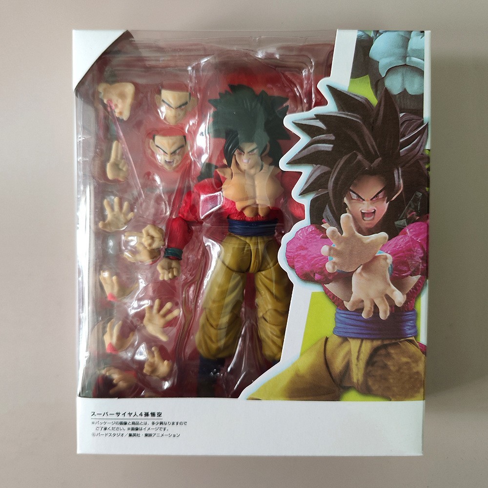 Anime SHF Acion Figure Super Saiyan 4 Son Goku SH GT Toys confezione regalo da collezione