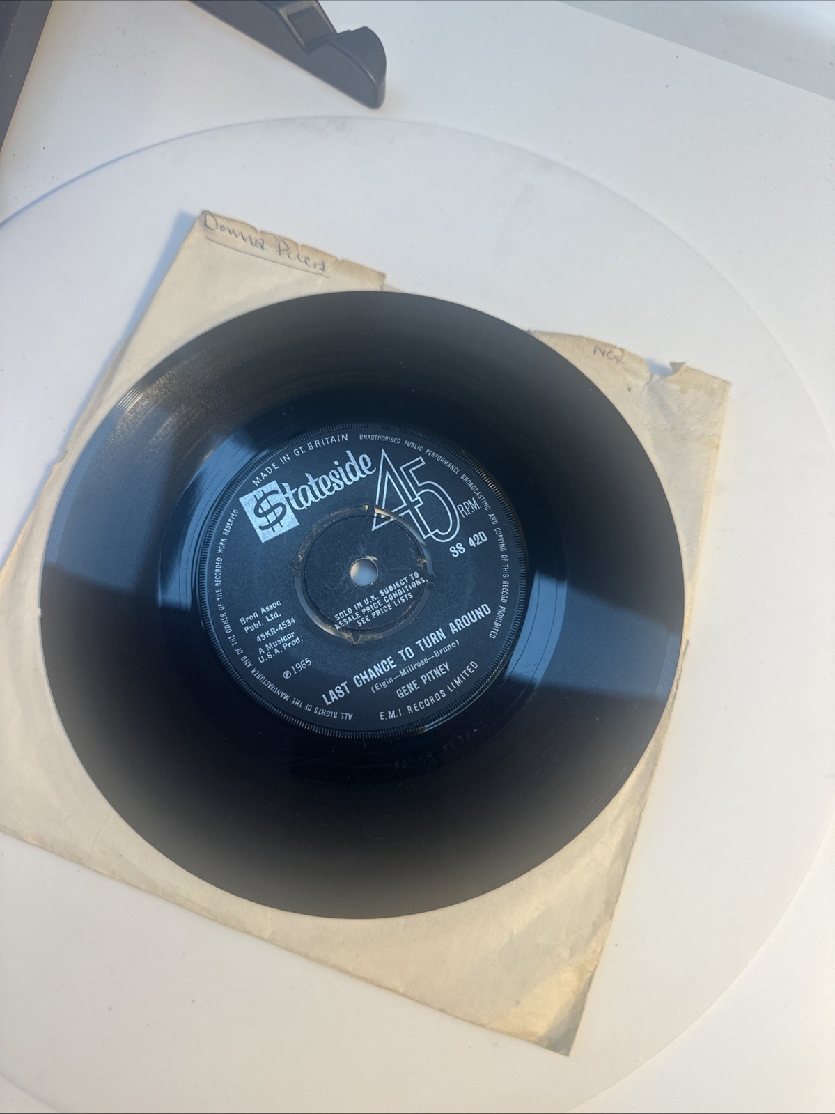 Gene Pitney Looking Thru The Eyes Of Love/Last Chance 7" Single