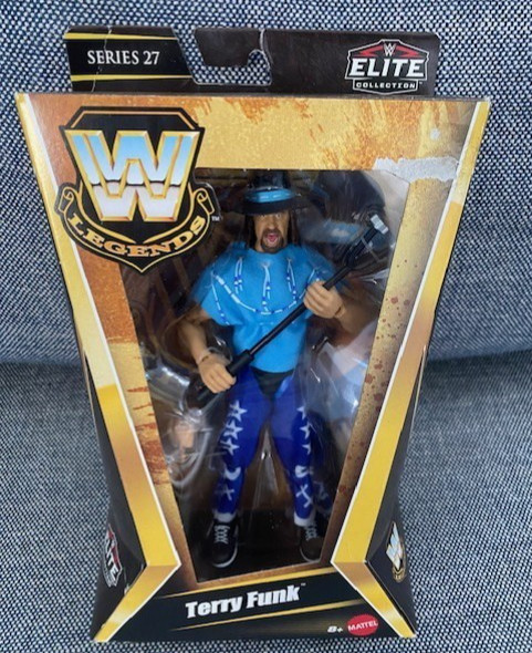 Modellino Terry Funk 6 nuovo con scatola danni Mattel WWE Legends Series 27