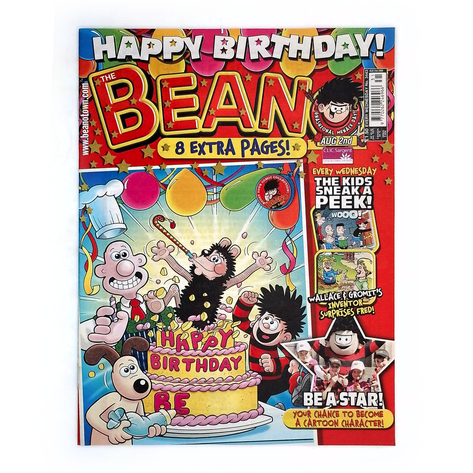 The Beano Comic No 3443 - Happy Birthday! (2008) Vintage Childrens Magazine