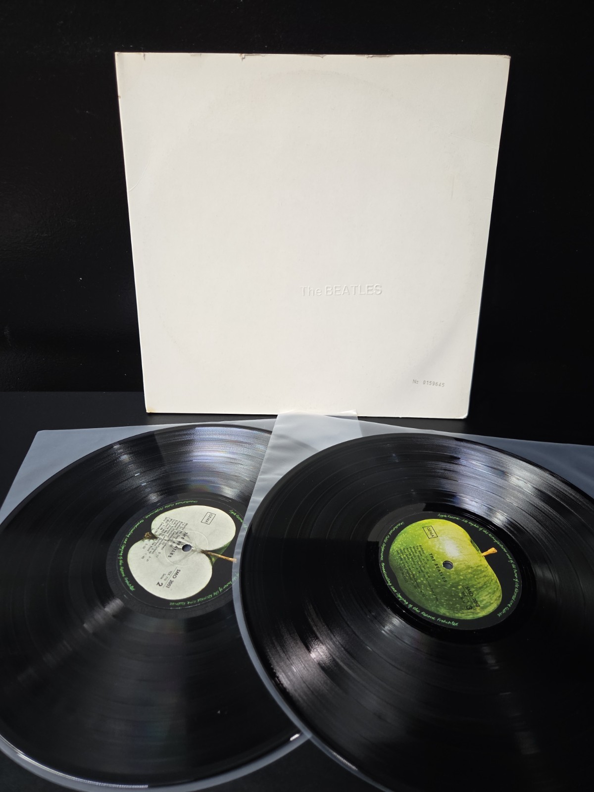 The Beatles White Album 2lp Vinyl 1st German Press 'Low #' Top Loader VG+/NM-