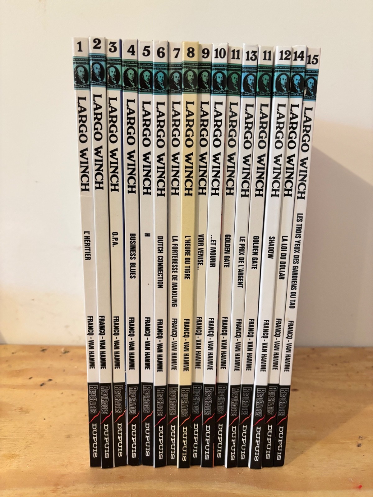 Jean van Hamme Largo Winch set # 1-15 pre-2008 copertina rigida praticamente nuovo