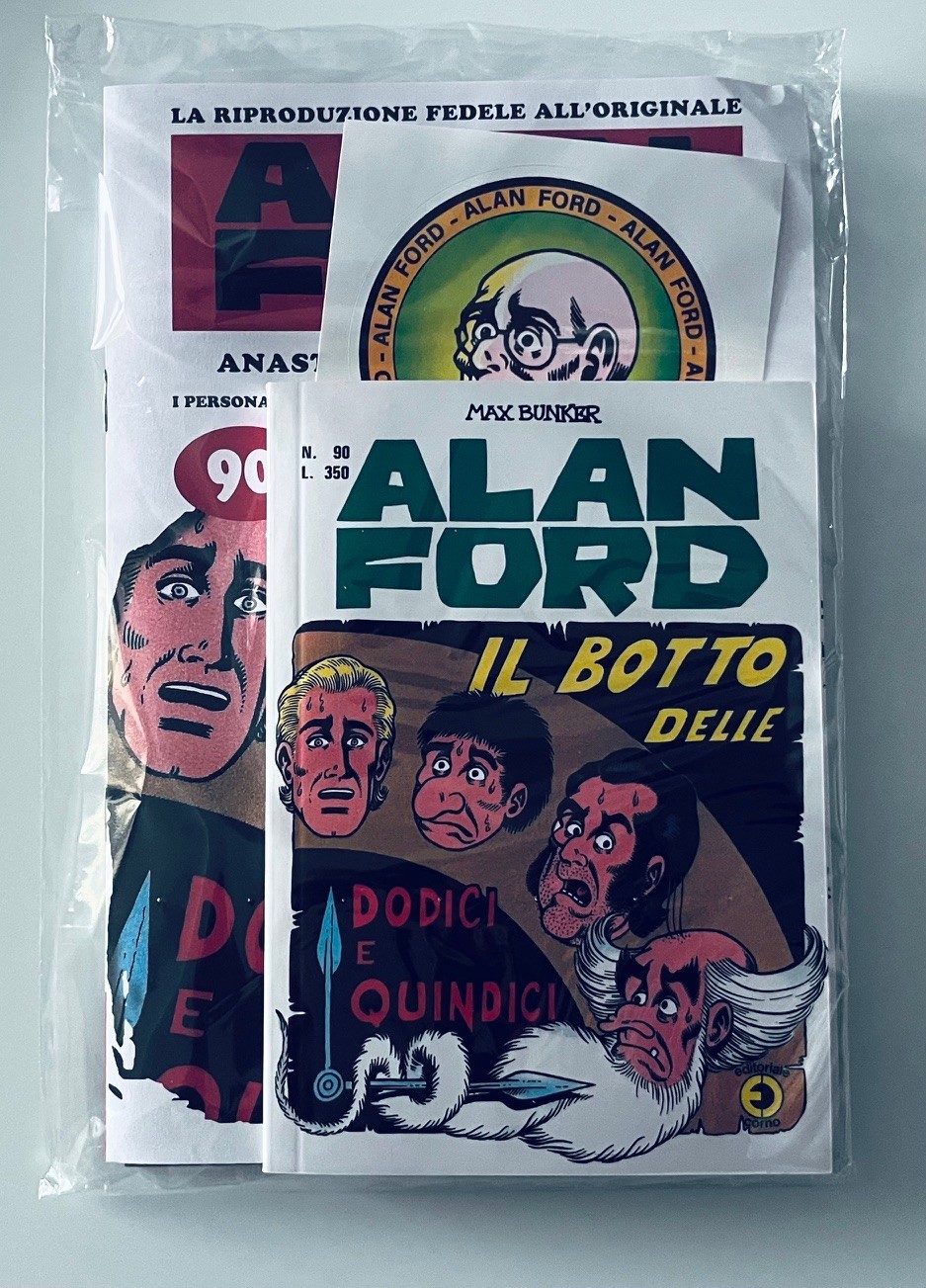 ALAN FORD ANASTATICA N°90  GAZZETTA DELLO SPORT BLISTERATO CON ADESIVO CLUB