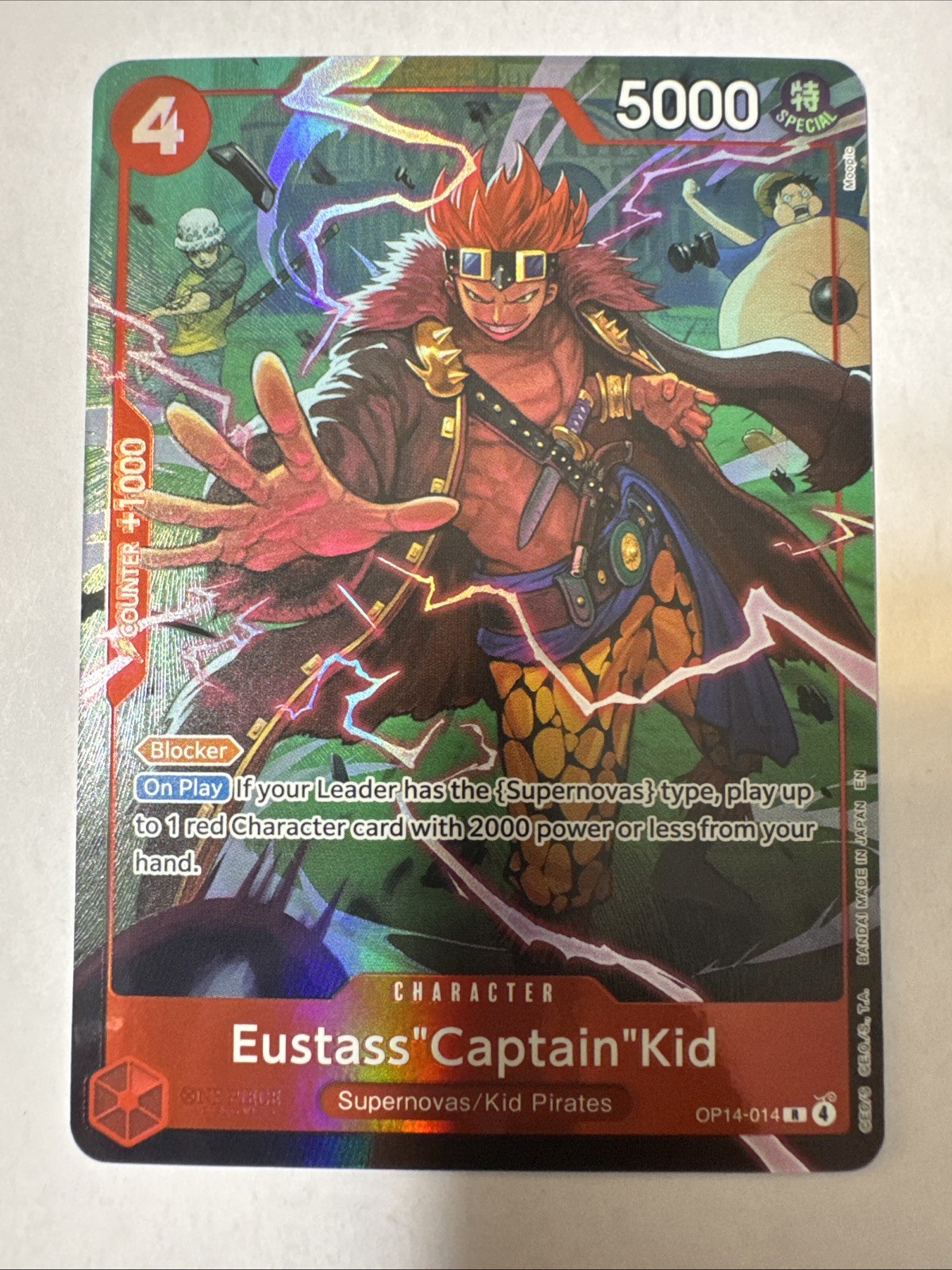 Bandai One Piece Eustass "Captain" Kid R Promo (Illustration Box 8) OP14-014 IT