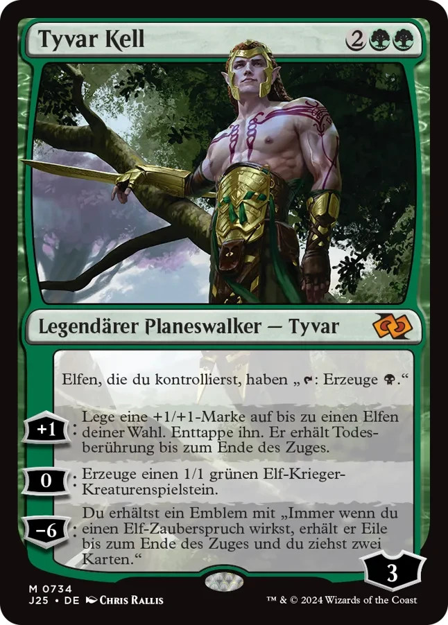 MTG Magic the Gathering Tyvar Kell Planeswalker 0734 mitico tedesco