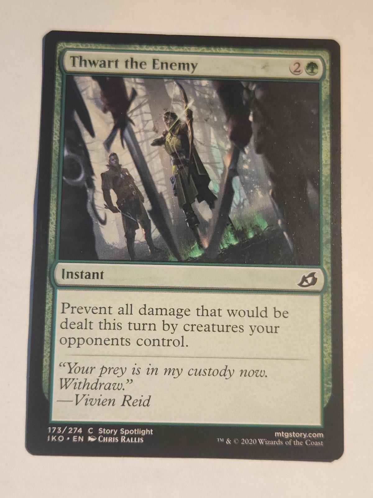 Thwart the Enemy 173 Ikoria: La Tana dei Behemoths Magic: The Gathering LP comune