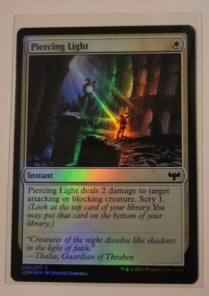 PIERCING LIGHT Innistrad Crimson Vow FOIL MTG Magic the Gathering