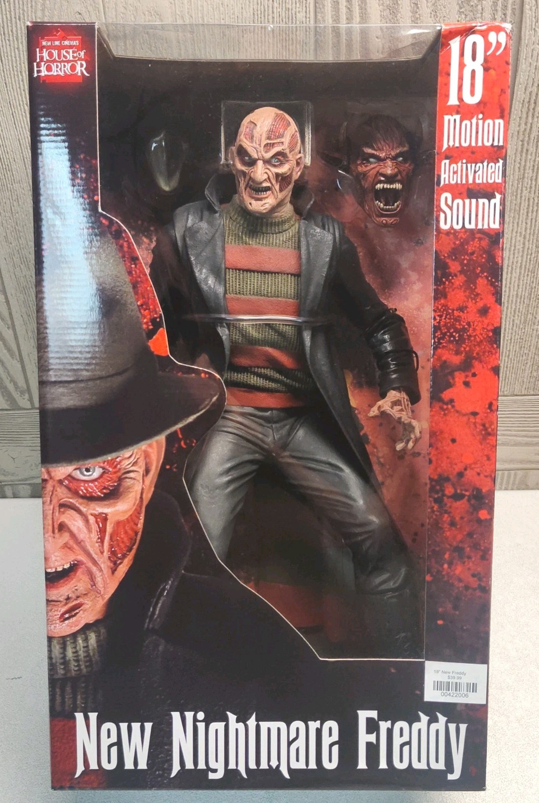 NECA A Nightmare on Elm Street New Nightmare Freddy Krueger 18" Motion Activated